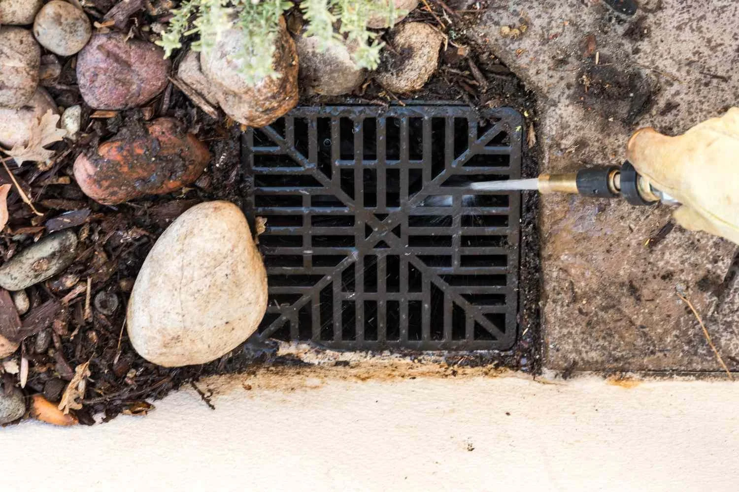 Professional yard drain maintenance and cleaning service in Houston TX